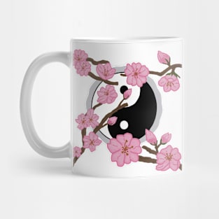 Yin and Yang sakura Mug